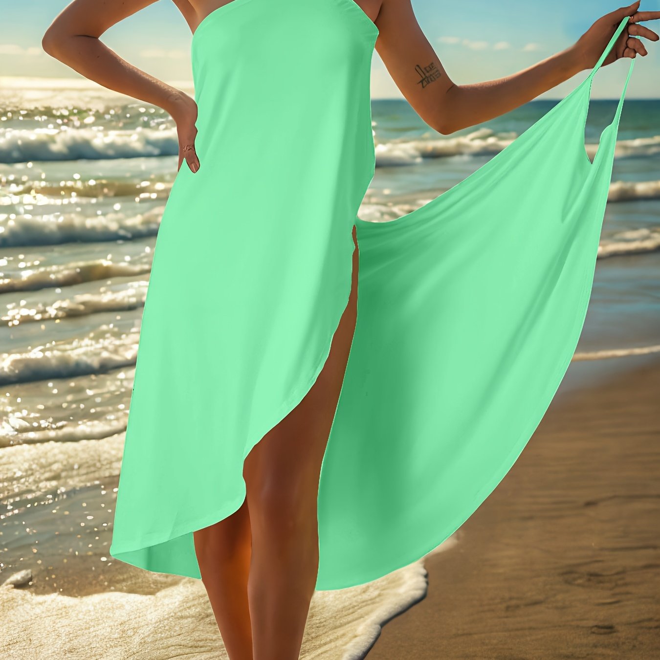 Strand Cover-Up - Schnelltrockendes Wickelkleid