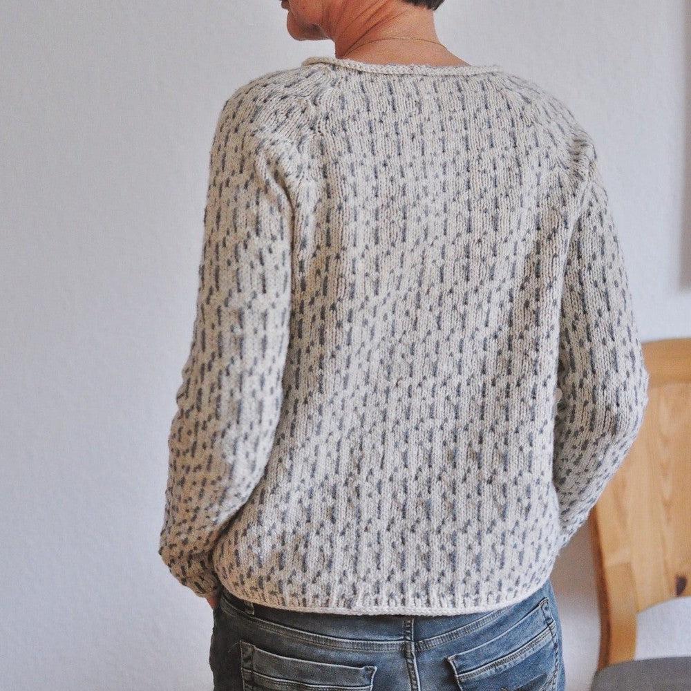 Sophie | Grauer Pullover mit weitem Ausschnitt