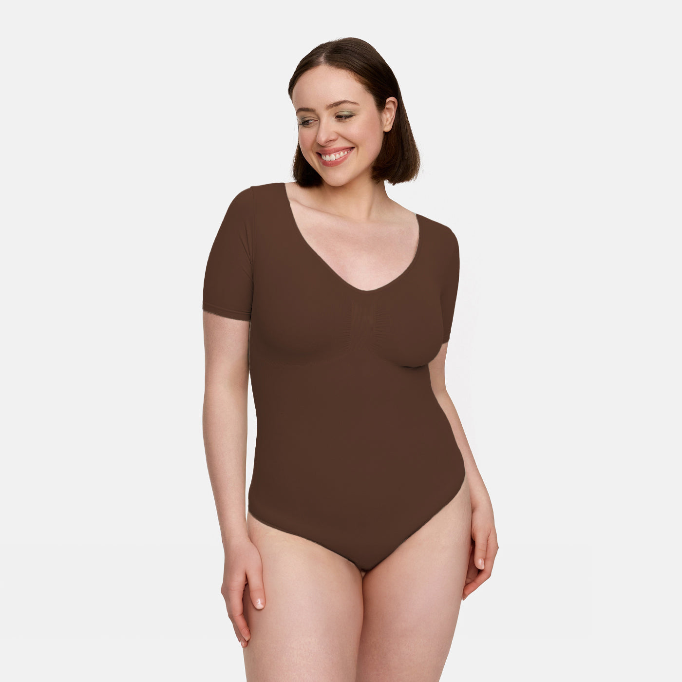 T-Shirt-Bodysuit formende Shapewear mit Kordel