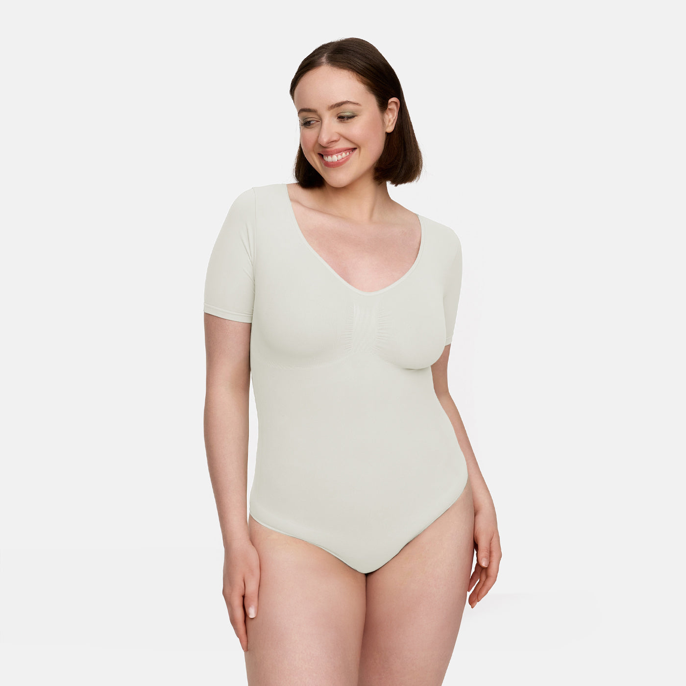 T-Shirt-Bodysuit formende Shapewear mit Kordel