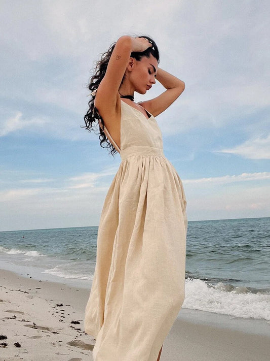 Desirae - lässiges Strandkleid mit offenem Rücken