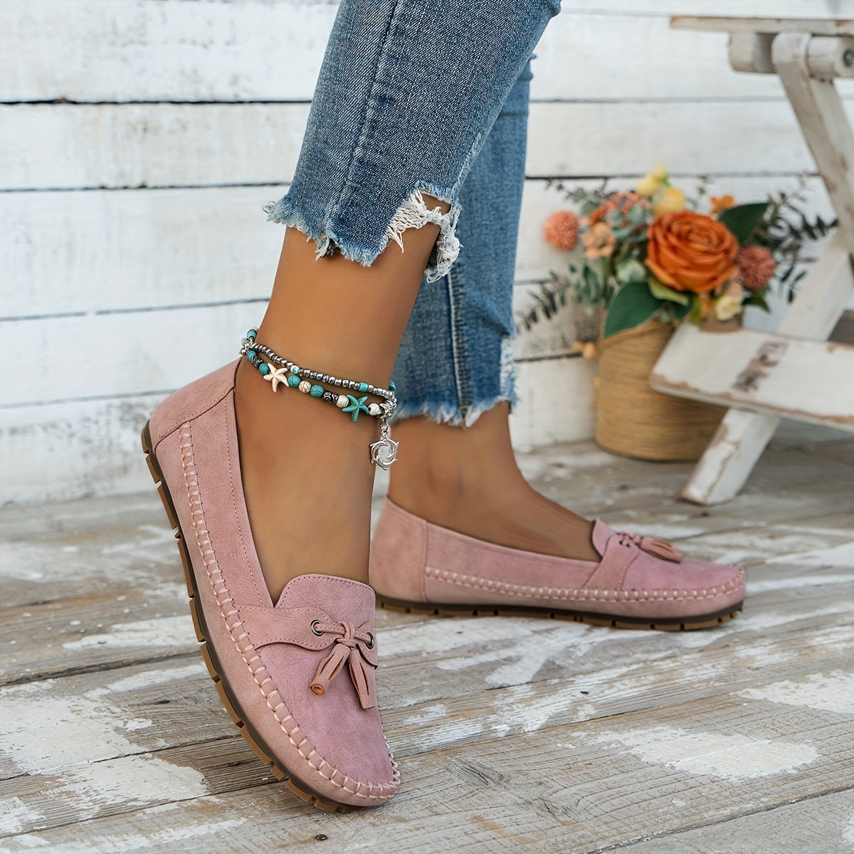 Nadine | Klassische Loafers mit Quastdetail