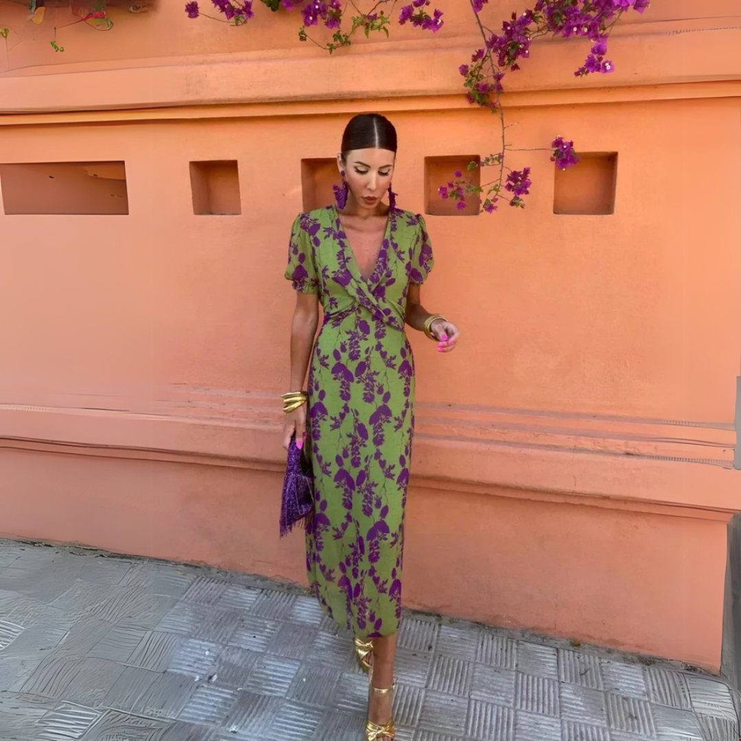 Danielle™ | Blumenmuster Kleid Chic