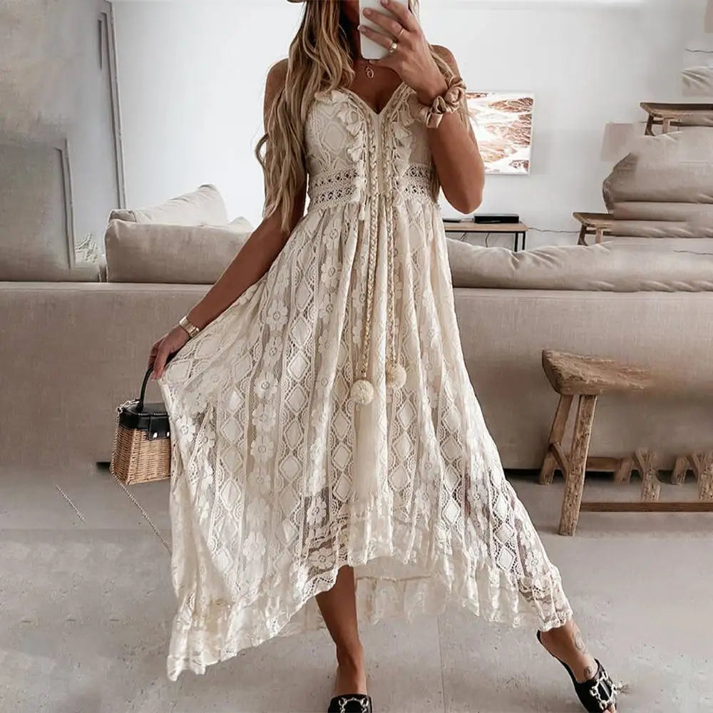 Nomi - lässiges Spitzen Strandkleid