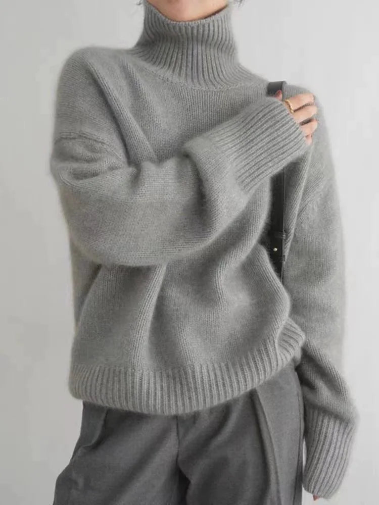 Claudine | Strickpullover mit hohem Kragen