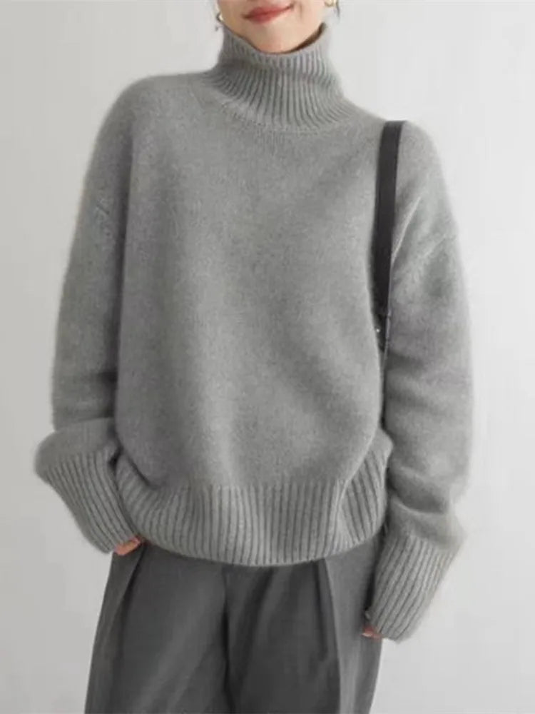 Claudine | Strickpullover mit hohem Kragen
