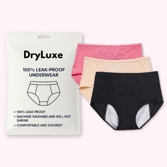DryLuxe - 100% auslaufsichere Unterwäsche - 3er-Pack