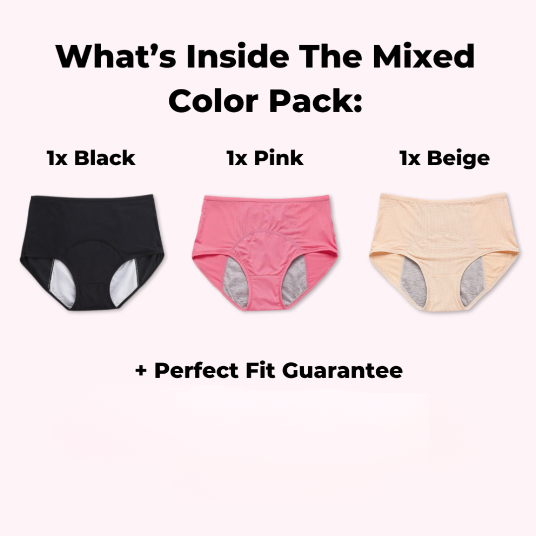 DryLuxe - 100% auslaufsichere Unterwäsche - 3er-Pack