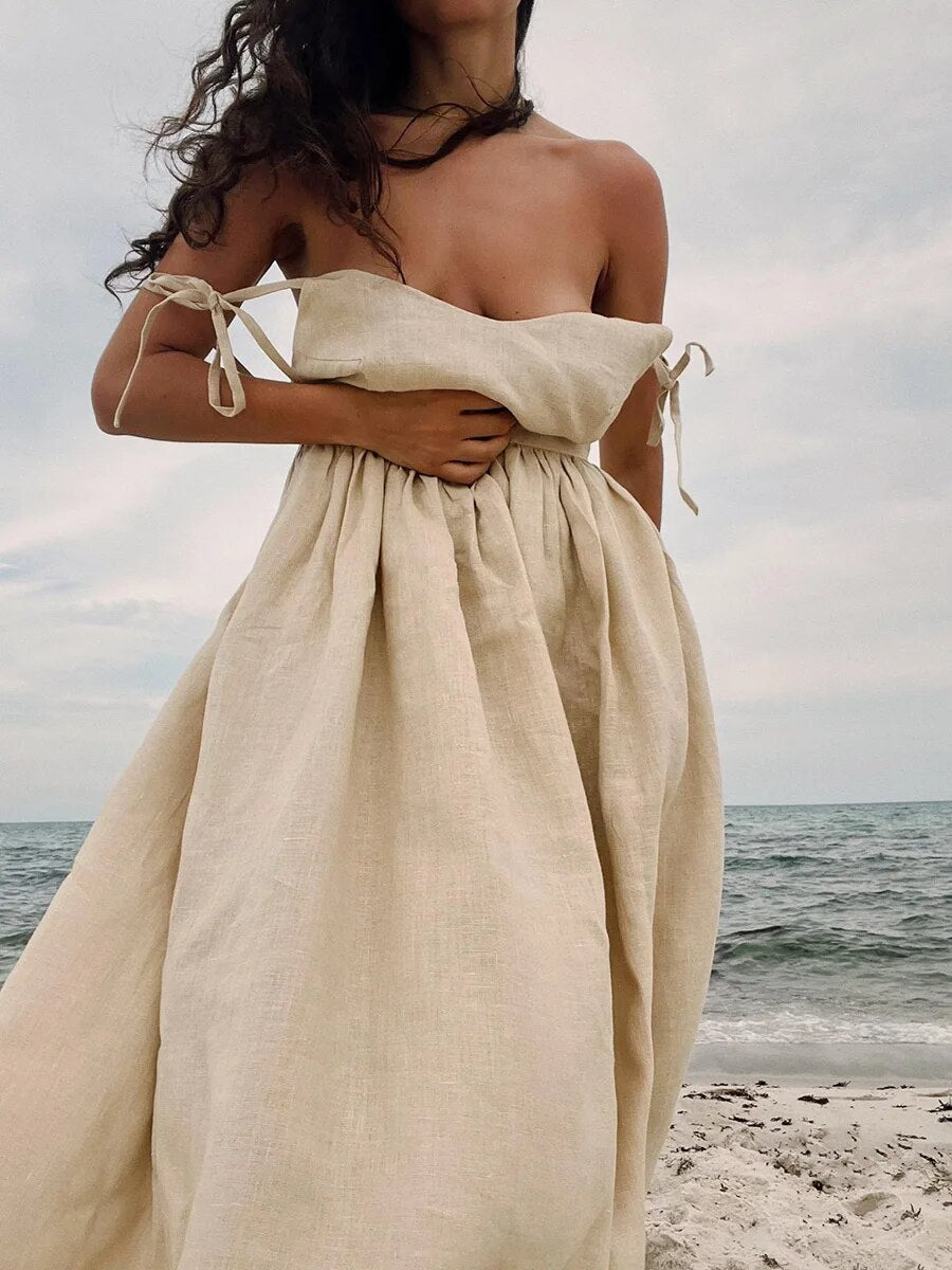 Desirae - lässiges Strandkleid mit offenem Rücken