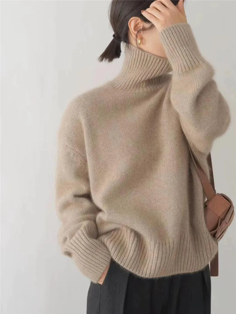 Claudine | Strickpullover mit hohem Kragen