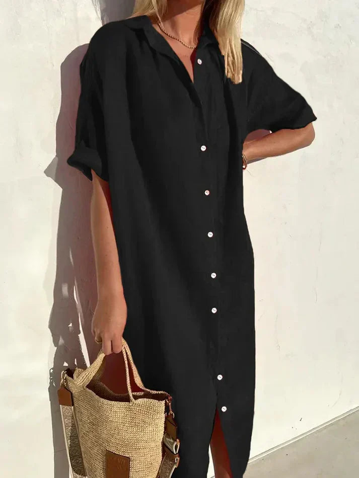 Valeria - Lässiges Strandkleid mit Knöpfen | Stilvoll und Komfortabel