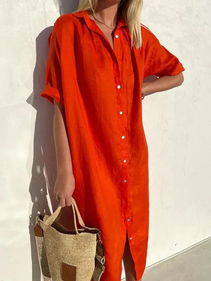 Valeria - Lässiges Strandkleid mit Knöpfen | Stilvoll und Komfortabel