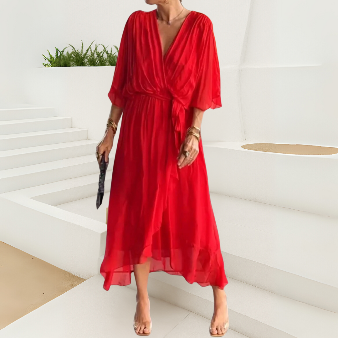 Sylvia™-Kleid mit V-Ausschnitt
