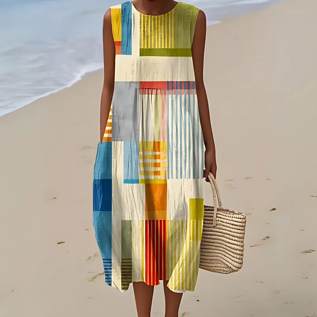 Liv | Moderne Patchwork Kleid