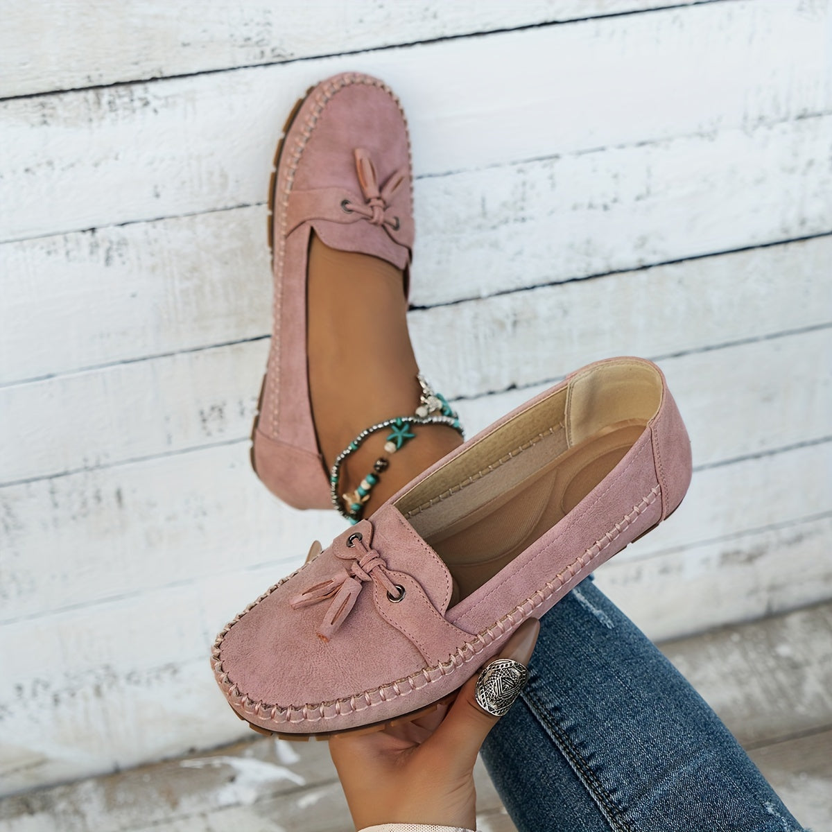 Nadine | Klassische Loafers mit Quastdetail