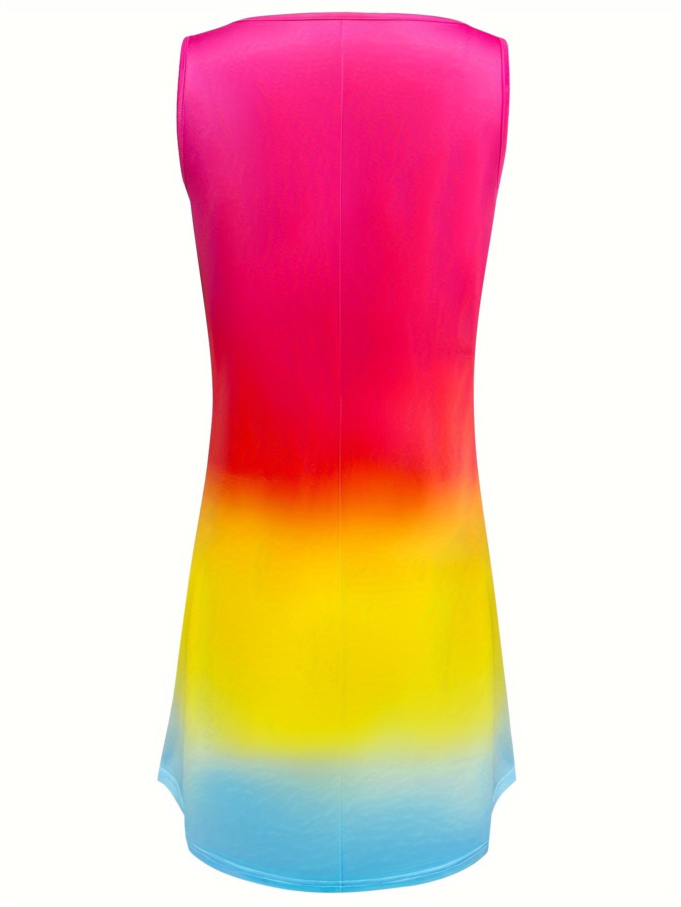 V-Ausschnitt Kleid mit Farbverlauf - Strandkleider