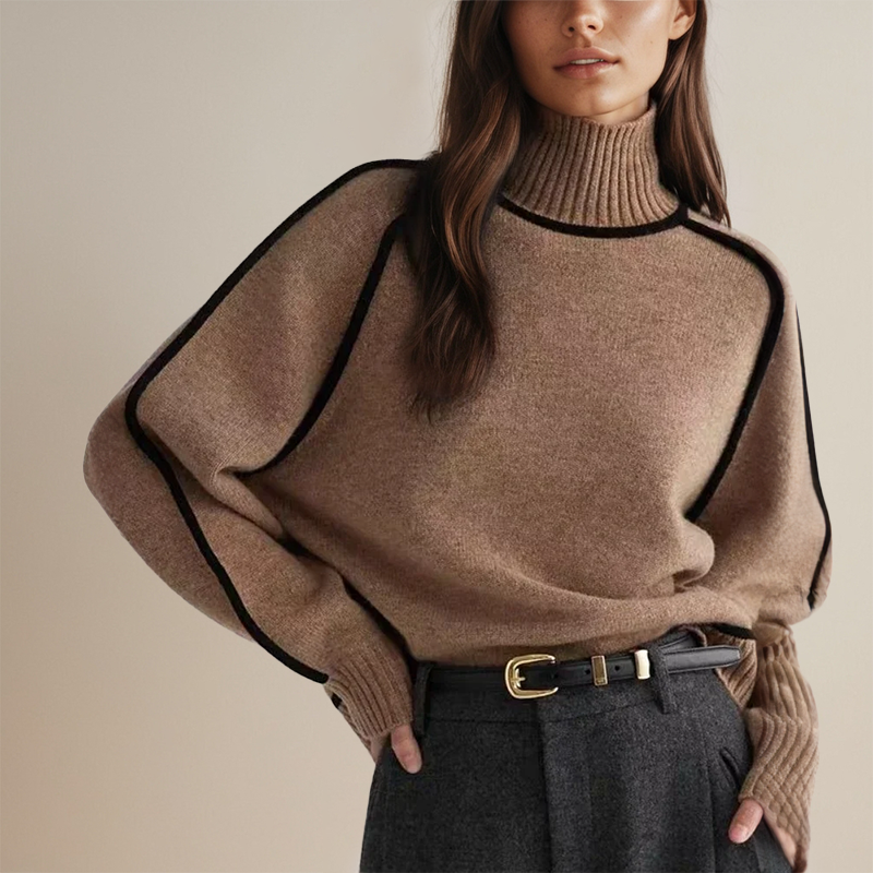Sabine | Eleganter Strickrollkragenpullover