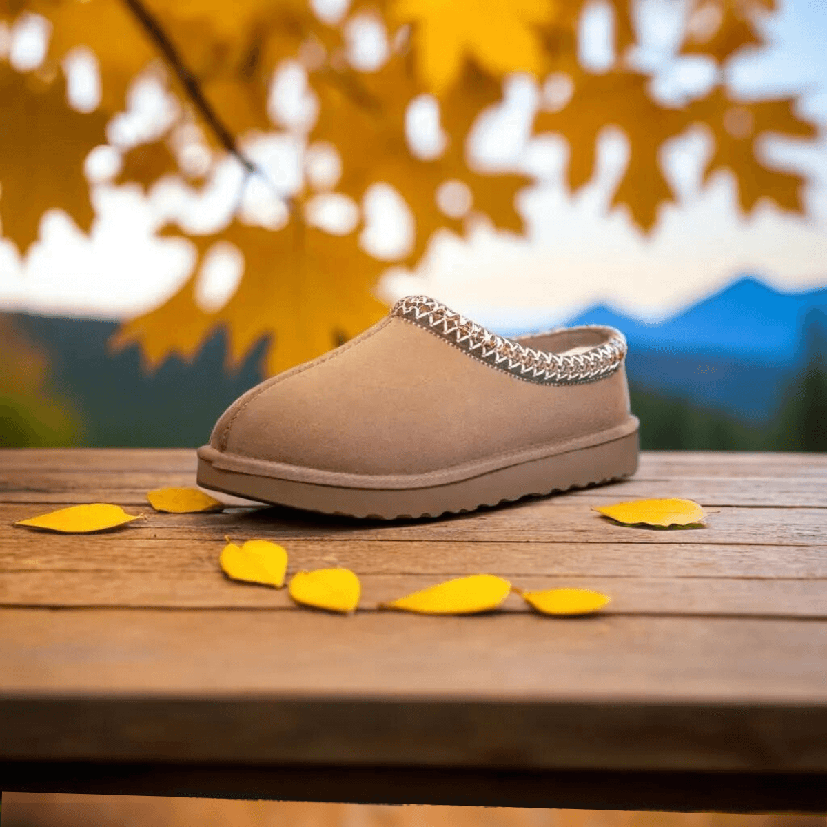 Gevoerde Suede Tasman Slippers für Damen