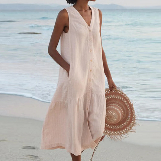 Jessa - ärmelloses Strandkleid mit Taschen