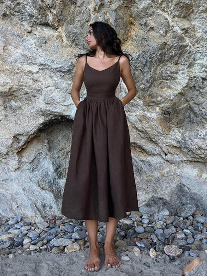 Desirae - lässiges Strandkleid mit offenem Rücken
