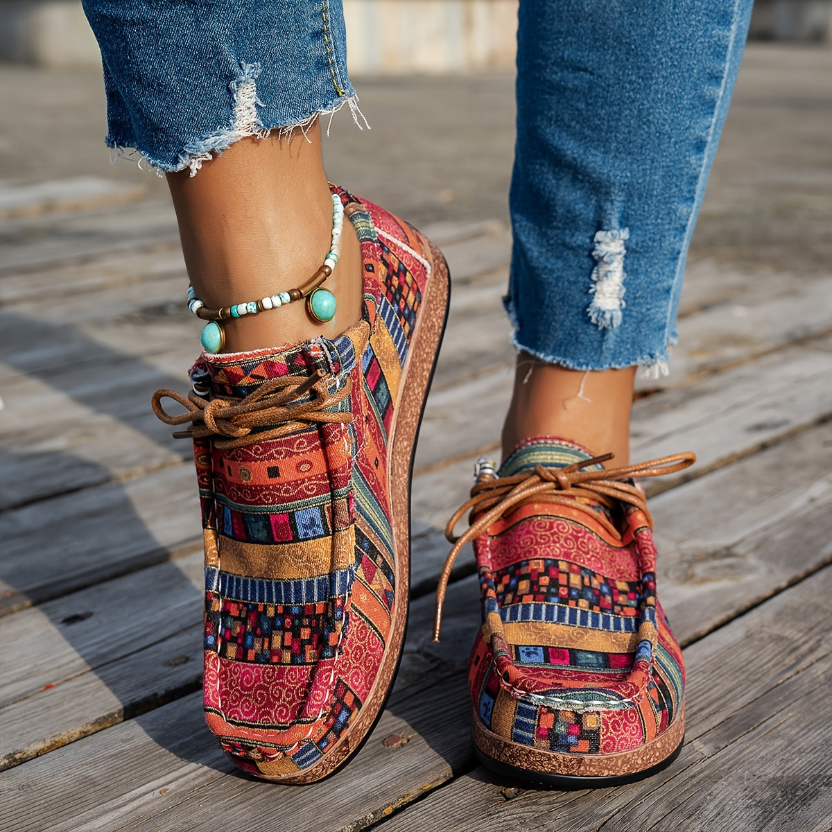 Beeckhoven™ | Bunte Retro Damenschuhe