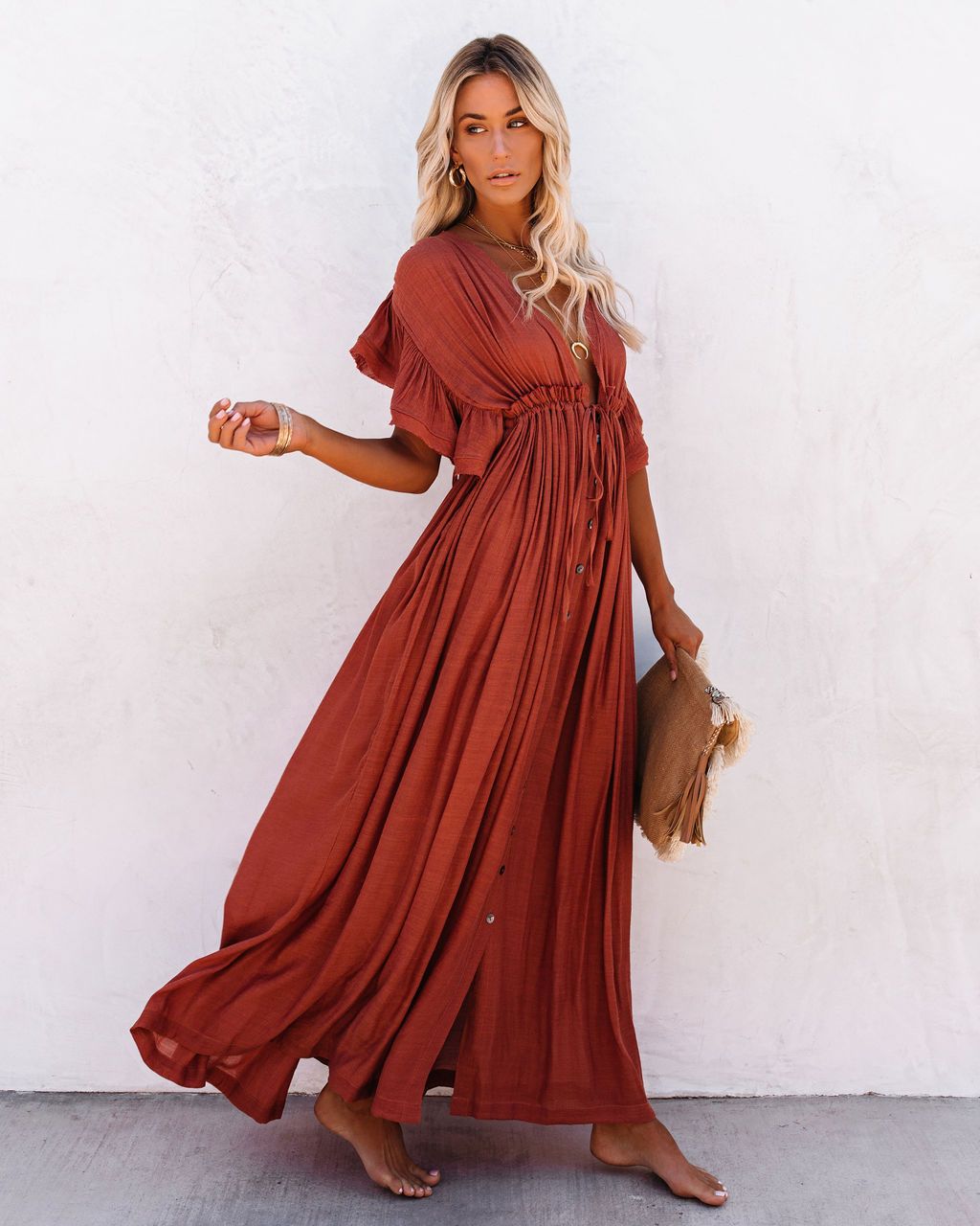Viraelis - One-Size Sommerbrise Strandkleid