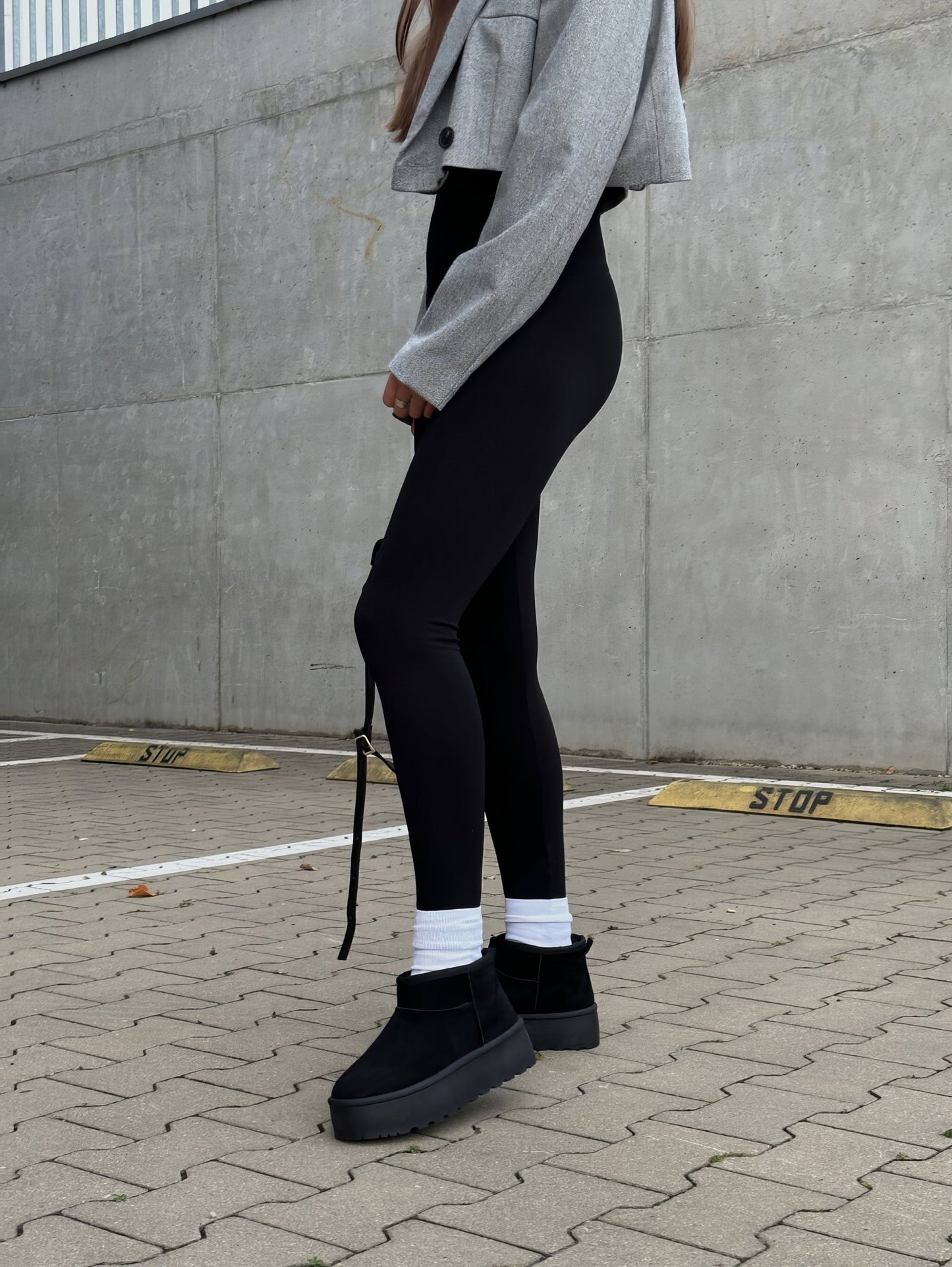 Warme Gefütterte Damen Stiefeletten Mit Plattformsohle