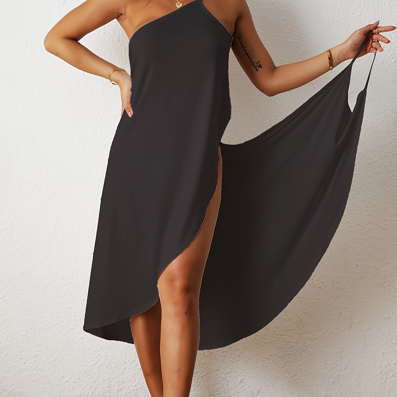 Basis-Stil Cover-Up Kleid Ohne Bikini