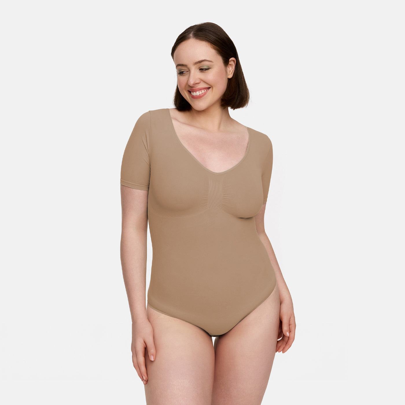 T-Shirt-Bodysuit formende Shapewear mit Kordel