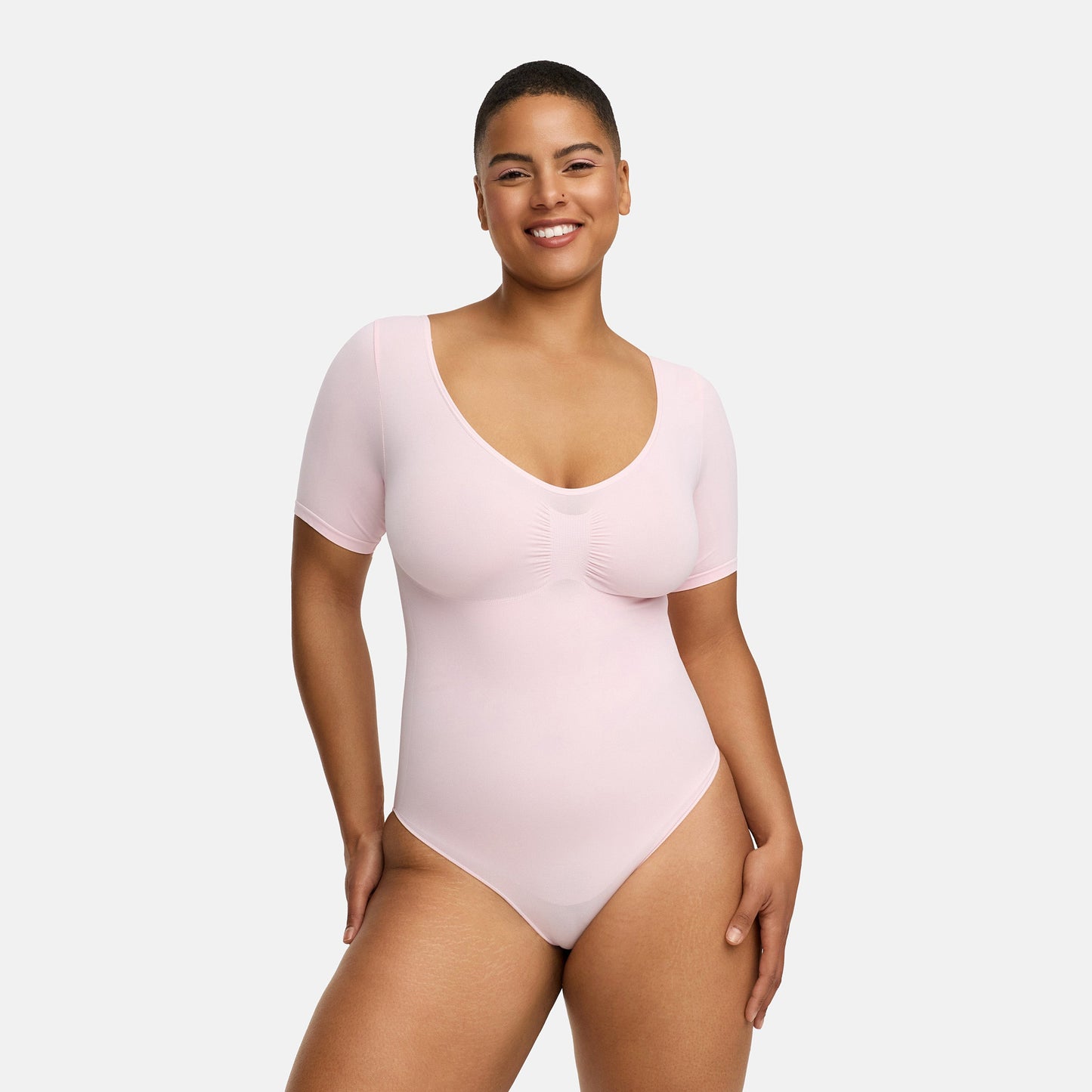 T-Shirt-Bodysuit formende Shapewear mit Kordel