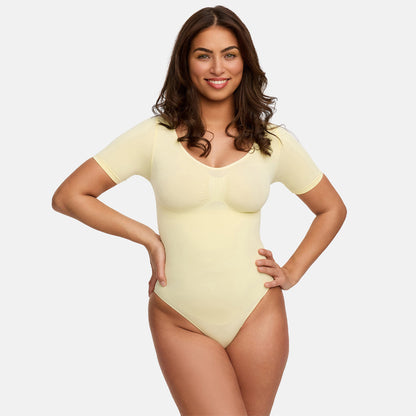 T-Shirt-Bodysuit formende Shapewear mit Kordel