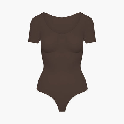 T-Shirt-Bodysuit formende Shapewear mit Kordel