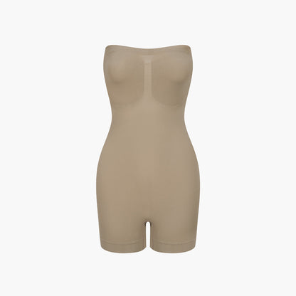 Strapless Bodysuit formende Shapewear mit kurzer Hose