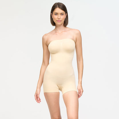 Strapless Bodysuit formende Shapewear mit kurzer Hose