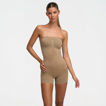Strapless Bodysuit formende Shapewear mit kurzer Hose