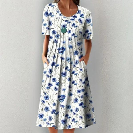 Eléa | Blumenkleid mit Schößchen