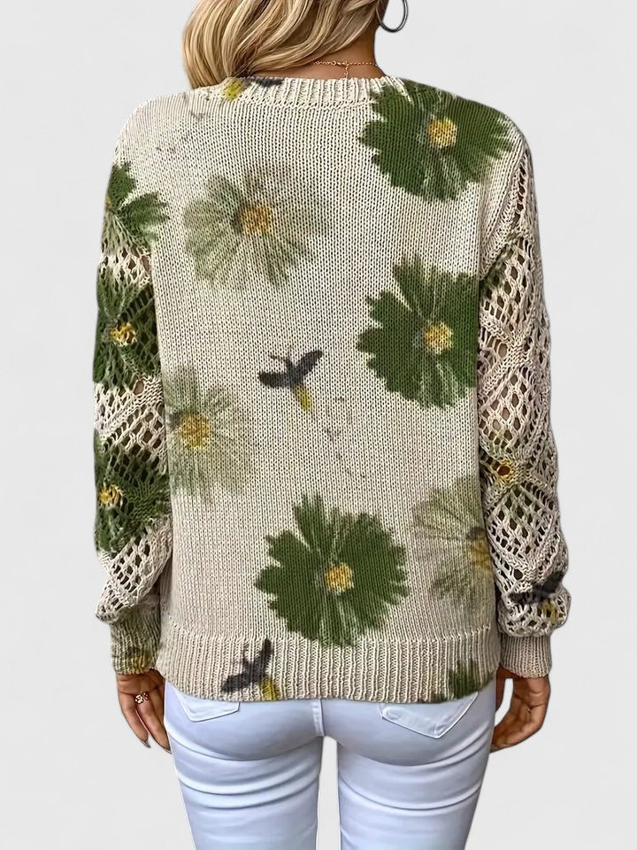 Aurélie | Eleganter Pullover mit Blumendesign