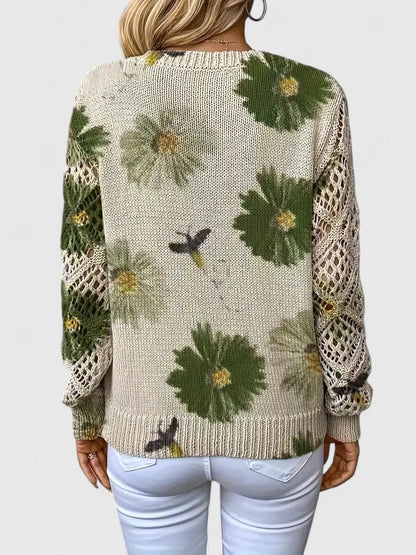 Aurélie | Eleganter Pullover mit Blumendesign
