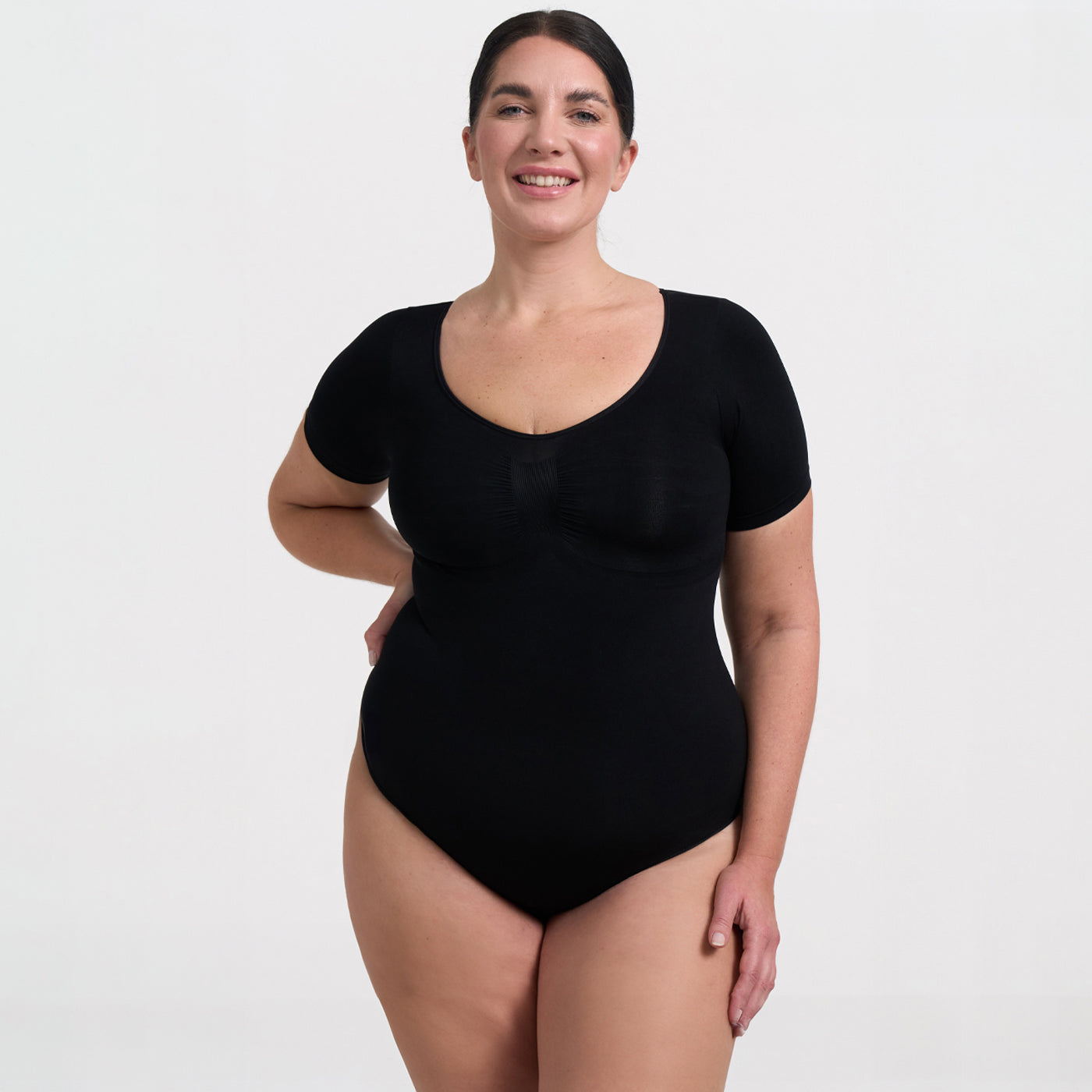 T-Shirt-Bodysuit formende Shapewear mit Kordel