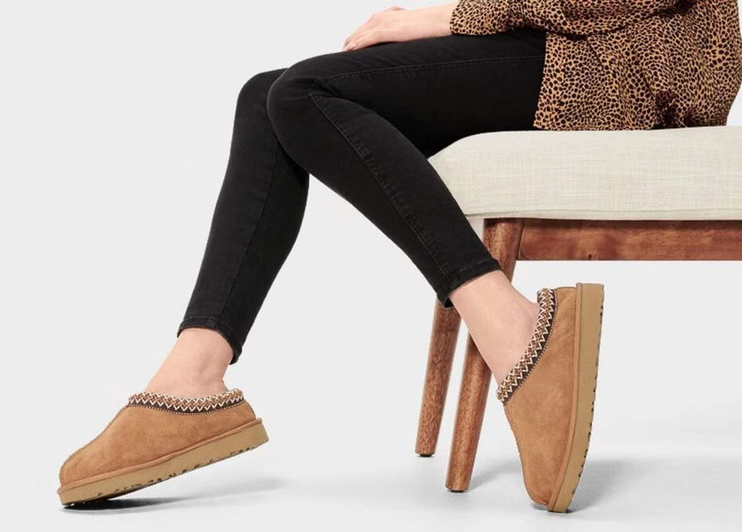 Gevoerde Suede Tasman Slippers für Damen