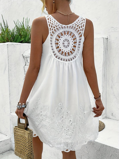 Rüschens Mouwloze Kleid Strandurlaub Rock