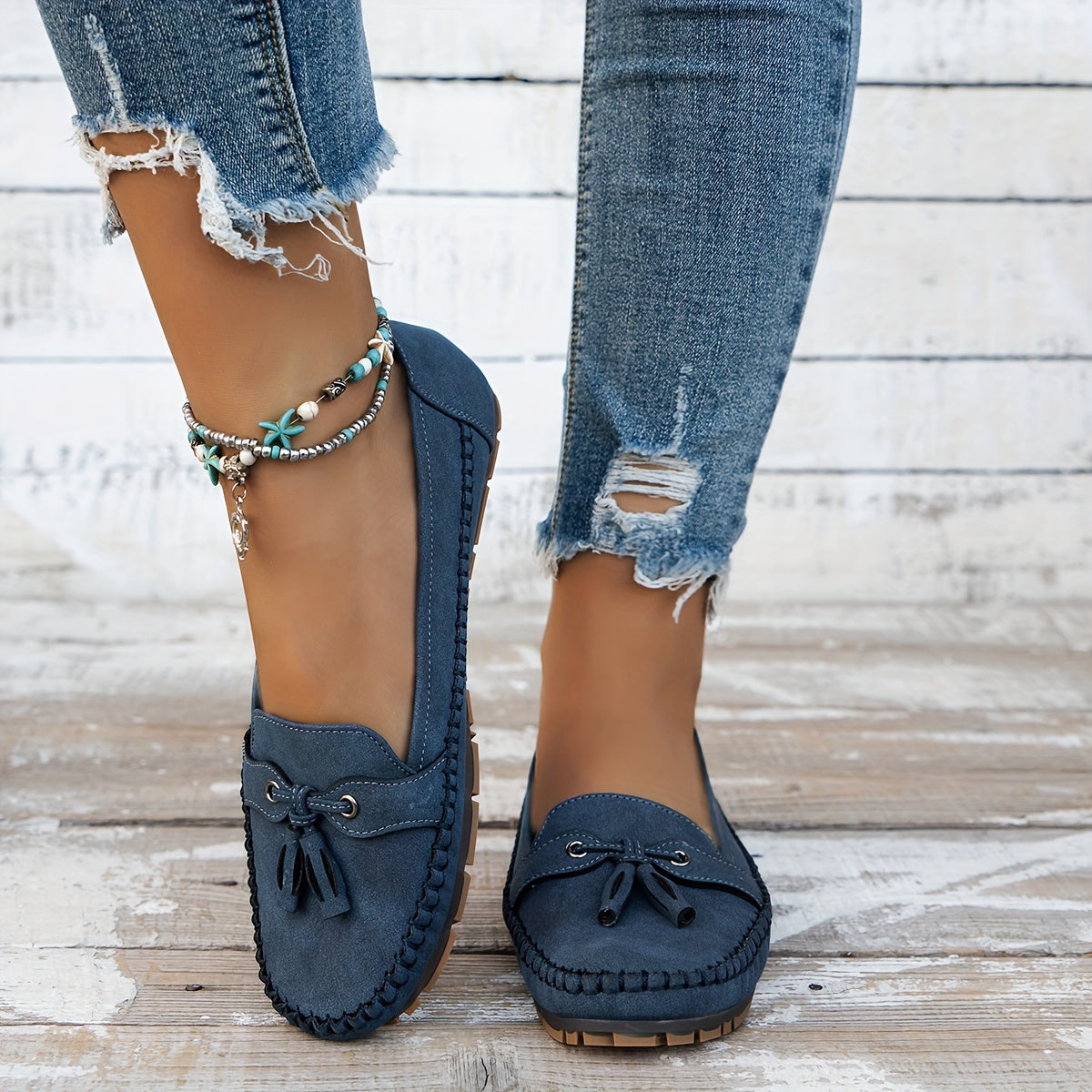 Nadine | Klassische Loafers mit Quastdetail