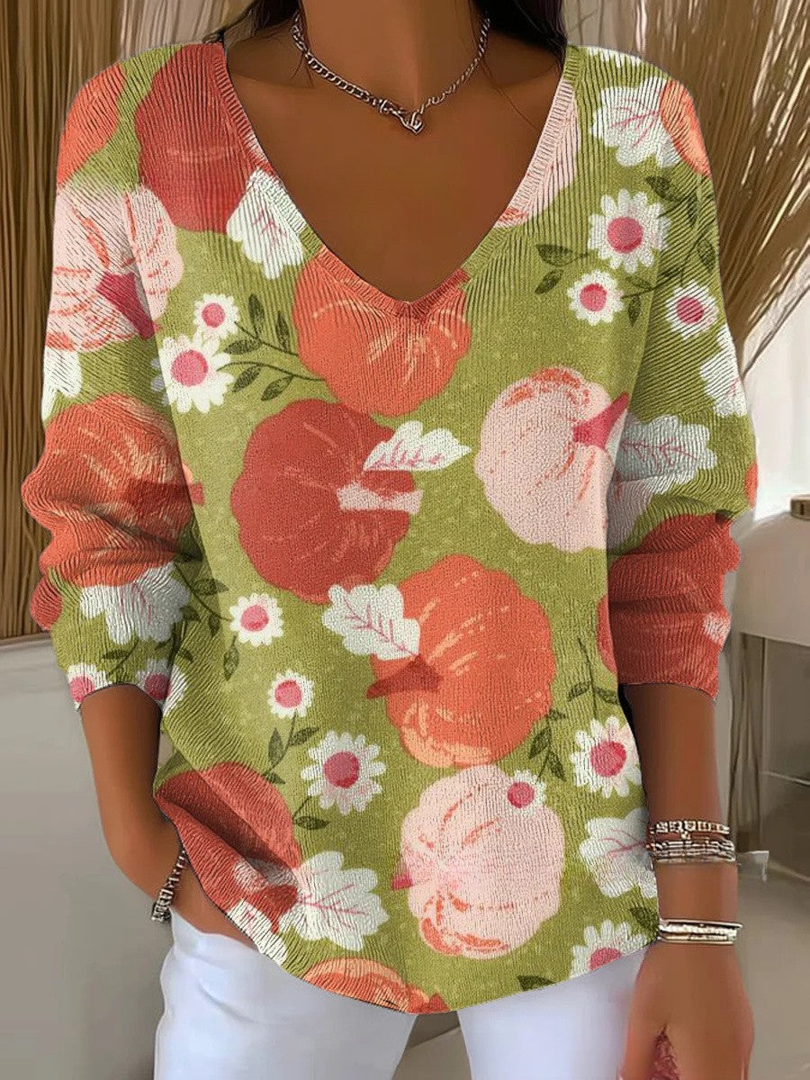 CHLOE | Strickpullover mit V-Ausschnitt