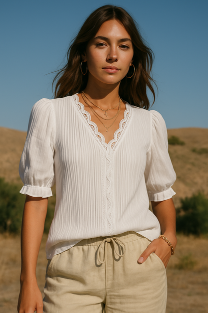 Bea™ - Charmante Bluse mit eleganten Details