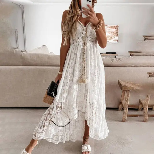Nomi - lässiges Spitzen Strandkleid