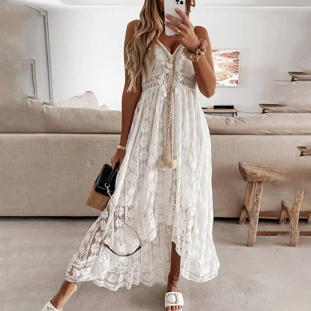 Nomi - lässiges Spitzen Strandkleid