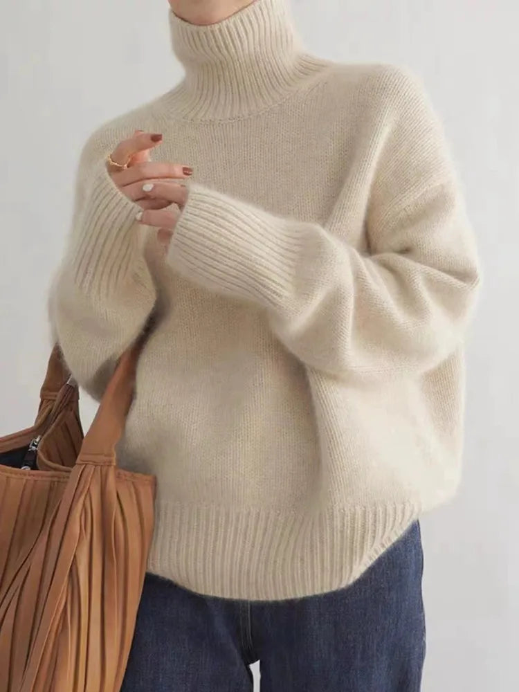 Claudine | Strickpullover mit hohem Kragen