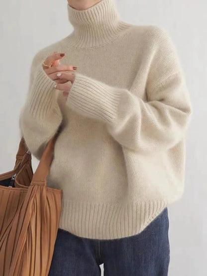 Claudine | Strickpullover mit hohem Kragen