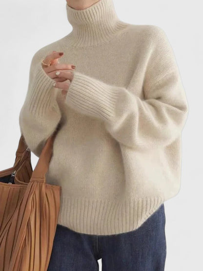 Althea | Eleganter Pullover mit hohem Kragen