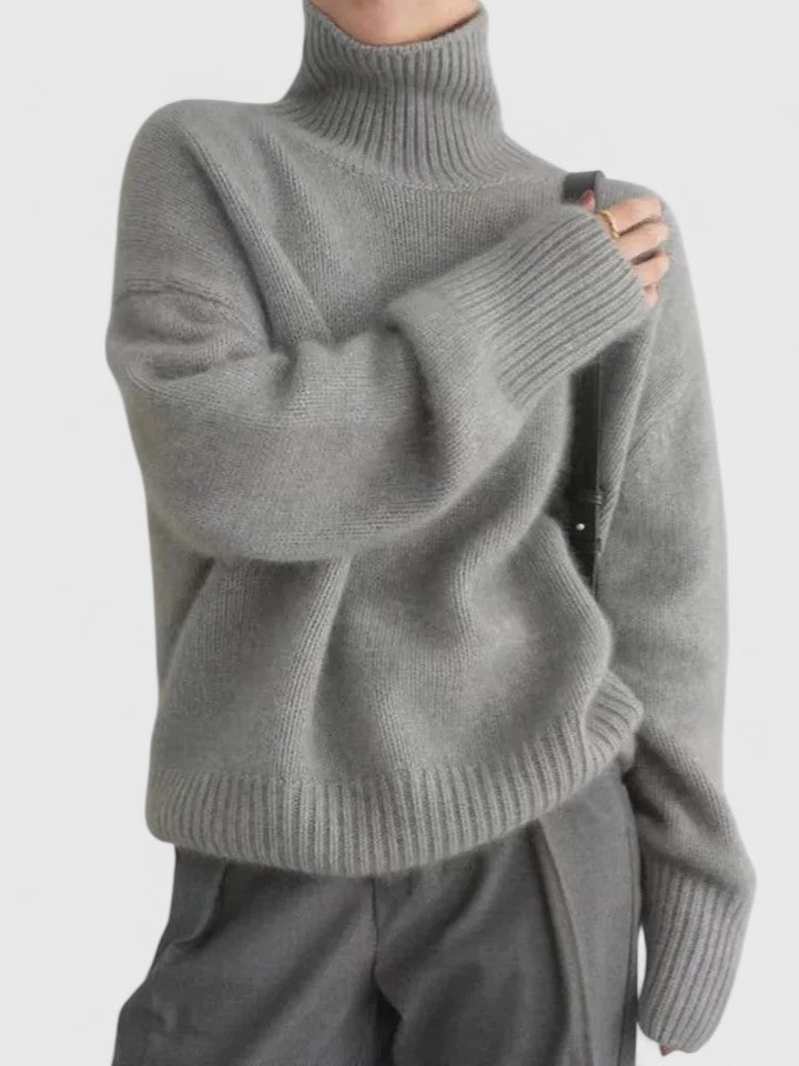 Althea | Eleganter Pullover mit hohem Kragen
